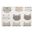 thumbnail image 1 of Yayeee Doormat for Indoor Entrance 32" x 20" Non Slippery Floor Rug, Light Gray Cat Pattern, 1 of 8