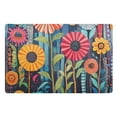 thumbnail image 1 of Yayeee Doormat for Indoor Entrance 32" x 20" Non Slippery Floor Rug, Orange Colorful Flowers, 1 of 8