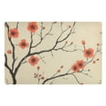 thumbnail image 1 of Yayeee Doormat for Indoor Entrance 32" x 20" Non Slippery Floor Rug, Red Floral Pattern, 1 of 8