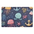 thumbnail image 1 of Yayeee Doormat for Indoor Entrance 32" x 20" Non Slippery Floor Rug, Red Jellyfish, 1 of 8