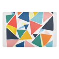 thumbnail image 1 of Yayeee Doormat for Indoor Entrance 32" x 20" Non Slippery Floor Rug, Red Triangles, 1 of 8