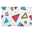 thumbnail image 1 of Yayeee Doormat for Indoor Entrance 32" x 20" Non Slippery Floor Rug, Red Triangles, 1 of 8