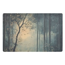 Yayeee Doormat for Indoor Entrance 32" x 20" Non Slippery Floor Rug, Retro Forest