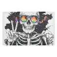 thumbnail image 1 of Yayeee Doormat for Indoor Entrance 32" x 20" Non Slippery Floor Rug, Skeleton with Glasses, 1 of 8