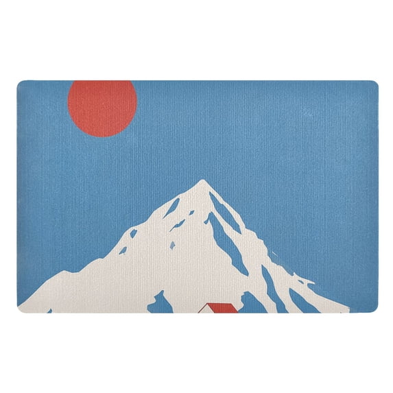 Yayeee Doormat for Indoor Entrance 32" x 20" Non Slippery Floor Rug, Snow Mountain