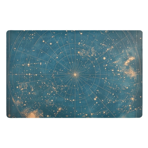 Yayeee Doormat for Indoor Entrance 32" x 20" Non Slippery Floor Rug, Star Map