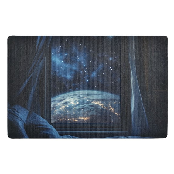 Yayeee Doormat for Indoor Entrance 32" x 20" Non Slippery Floor Rug, Window Earth