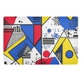 thumbnail image 1 of Yayeee Doormat for Indoor Entrance 32" x 20" Non Slippery Floor Rug, Yelllow Simple Shapes, 1 of 8