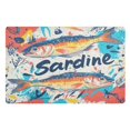 thumbnail image 1 of Yayeee Doormat for Indoor Entrance 32" x 20" Non Slippery Floor Rug, Yellow Sardines Pattern, 1 of 8