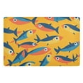 thumbnail image 1 of Yayeee Doormat for Indoor Entrance 32" x 20" Non Slippery Floor Rug, Yellow Sardines Pattern, 1 of 8