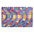 thumbnail image 1 of Yayeee Doormat for Indoor Entrance 32" x 20" Non Slippery Floor Rug, Yellow Wavy Plaid, 1 of 8