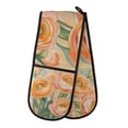 thumbnail image 1 of Yayeee Double Oven Mitt Kitchen Heat Resistant Baking 35" x7" Quilted Glove, Abstract Floral Art, 1 of 6