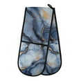 thumbnail image 1 of Yayeee Double Oven Mitt Kitchen Heat Resistant Baking 35" x7" Quilted Glove, Abstract Marble Pattern, 1 of 6