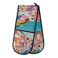 thumbnail image 1 of Yayeee Double Oven Mitt Kitchen Heat Resistant Baking 35" x7" Quilted Glove, Abstract Painting, 1 of 6
