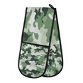 thumbnail image 1 of Yayeee Double Oven Mitt Kitchen Heat Resistant Baking 35" x7" Quilted Glove, Army Green Camouflage Pattern, 1 of 6