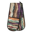 thumbnail image 1 of Yayeee Double Oven Mitt Kitchen Heat Resistant Baking 35" x7" Quilted Glove, Artistic Desert Waves, 1 of 6