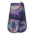 thumbnail image 1 of Yayeee Double Oven Mitt Kitchen Heat Resistant Baking 35" x7" Quilted Glove, Astronaut Pattern, 1 of 6