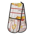 thumbnail image 1 of Yayeee Double Oven Mitt Kitchen Heat Resistant Baking 35" x7" Quilted Glove, Beach Crab, 1 of 6