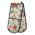 thumbnail image 1 of Yayeee Double Oven Mitt Kitchen Heat Resistant Baking 35" x7" Quilted Glove, Beige Apple Pattern, 1 of 6