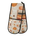 thumbnail image 1 of Yayeee Double Oven Mitt Kitchen Heat Resistant Baking 35" x7" Quilted Glove, Beige Fall Acorns Pattern, 1 of 6