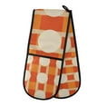 thumbnail image 1 of Yayeee Double Oven Mitt Kitchen Heat Resistant Baking 35" x7" Quilted Glove, Beige Geometric Circles, 1 of 6