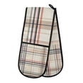 thumbnail image 1 of Yayeee Double Oven Mitt Kitchen Heat Resistant Baking 35" x7" Quilted Glove, Beige Plaid Pattern, 1 of 6