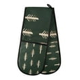 thumbnail image 1 of Yayeee Double Oven Mitt Kitchen Heat Resistant Baking 35" x7" Quilted Glove, Beige Plants, 1 of 6