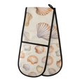 thumbnail image 1 of Yayeee Double Oven Mitt Kitchen Heat Resistant Baking 35" x7" Quilted Glove, Beige Seashell, 1 of 6