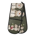 thumbnail image 1 of Yayeee Double Oven Mitt Kitchen Heat Resistant Baking 35" x7" Quilted Glove, Beige Snowmen, 1 of 6