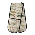 thumbnail image 1 of Yayeee Double Oven Mitt Kitchen Heat Resistant Baking 35" x7" Quilted Glove, Beige Wildflowers, 1 of 6