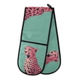 thumbnail image 1 of Yayeee Double Oven Mitt Kitchen Heat Resistant Baking 35" x7" Quilted Glove, Big Pink Cheetah, 1 of 6