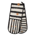 thumbnail image 1 of Yayeee Double Oven Mitt Kitchen Heat Resistant Baking 35" x7" Quilted Glove, Black Abstract Stripes, 1 of 6