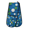 thumbnail image 1 of Yayeee Double Oven Mitt Kitchen Heat Resistant Baking 35" x7" Quilted Glove, Blue Abstract, 1 of 6