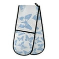 thumbnail image 1 of Yayeee Double Oven Mitt Kitchen Heat Resistant Baking 35" x7" Quilted Glove, Blue Butterfly, 1 of 6