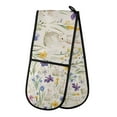 thumbnail image 1 of Yayeee Double Oven Mitt Kitchen Heat Resistant Baking 35" x7" Quilted Glove, Blue Floral Rabbit, 1 of 6