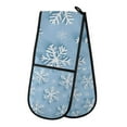 thumbnail image 1 of Yayeee Double Oven Mitt Kitchen Heat Resistant Baking 35" x7" Quilted Glove, Blue Snowflake, 1 of 6