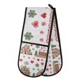 thumbnail image 1 of Yayeee Double Oven Mitt Kitchen Heat Resistant Baking 35" x7" Quilted Glove, Brown Nordic Christmas, 1 of 6