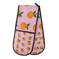 thumbnail image 1 of Yayeee Double Oven Mitt Kitchen Heat Resistant Baking 35" x7" Quilted Glove, Cartoon Oranges, 1 of 6