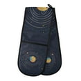 thumbnail image 1 of Yayeee Double Oven Mitt Kitchen Heat Resistant Baking 35" x7" Quilted Glove, Cat Planet, 1 of 6