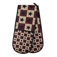thumbnail image 1 of Yayeee Double Oven Mitt Kitchen Heat Resistant Baking 35" x7" Quilted Glove, Checkered Stars Pattern, 1 of 6