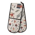 thumbnail image 1 of Yayeee Double Oven Mitt Kitchen Heat Resistant Baking 35" x7" Quilted Glove, Christmas Gift Pattern, 1 of 6