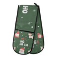 thumbnail image 1 of Yayeee Double Oven Mitt Kitchen Heat Resistant Baking 35" x7" Quilted Glove, Christmas Santa, 1 of 6