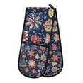 thumbnail image 1 of Yayeee Double Oven Mitt Kitchen Heat Resistant Baking 35" x7" Quilted Glove, Christmas Splendor, 1 of 6