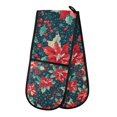 thumbnail image 1 of Yayeee Double Oven Mitt Kitchen Heat Resistant Baking 35" x7" Quilted Glove, Christmas Themed Leaves, 1 of 6