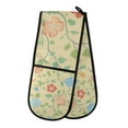 thumbnail image 1 of Yayeee Double Oven Mitt Kitchen Heat Resistant Baking 35" x7" Quilted Glove, Colorful Flower, 1 of 6