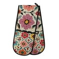 thumbnail image 1 of Yayeee Double Oven Mitt Kitchen Heat Resistant Baking 35" x7" Quilted Glove, Colorful Flowers, 1 of 6