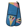 thumbnail image 1 of Yayeee Double Oven Mitt Kitchen Heat Resistant Baking 35" x7" Quilted Glove, Colorful Ice Cream Cat, 1 of 6