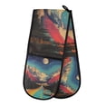 thumbnail image 1 of Yayeee Double Oven Mitt Kitchen Heat Resistant Baking 35" x7" Quilted Glove, Colorful Road, 1 of 6