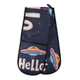 thumbnail image 1 of Yayeee Double Oven Mitt Kitchen Heat Resistant Baking 35" x7" Quilted Glove, Colorful UFO, 1 of 6