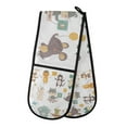 thumbnail image 1 of Yayeee Double Oven Mitt Kitchen Heat Resistant Baking 35" x7" Quilted Glove, Cute Animal, 1 of 6